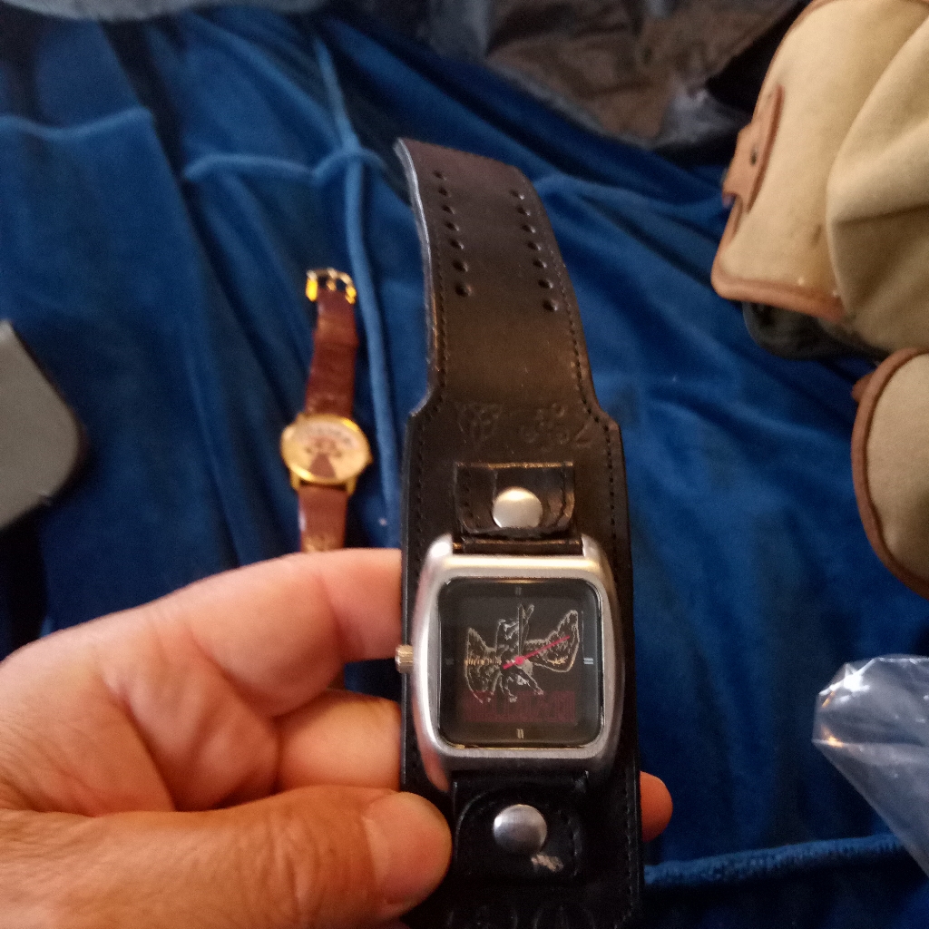 Black Leather Strap Watch With Silver Case Fancy Watch Black Leather Strap Watch With Silver Case Fancy Watch
